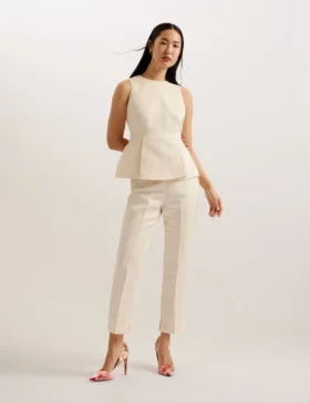 AKENI Pileli Peplum Üst