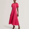 ALLISON Keten Raglan Kollu Maxi Elbise