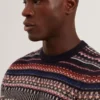 AMARAT Fair Isle Bisiklet Yaka Yün Kazak