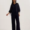 BACINA Dantelli 3/4 Balon Kollu Bluz