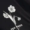 CAHEL Çiçek Desenli Logo Grafik Pamuklu Tişört