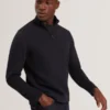 CAINDLE Waffle Örgü Çeyrek Fermuarlı Sweatshirt