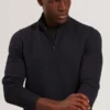CAINDLE Waffle Örgü Çeyrek Fermuarlı Sweatshirt