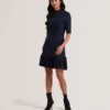 CANDDY Pileli Etek Ucu Bodycon Örme Mini Elbise