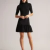 CANDDY Pileli Etek Ucu Bodycon Örme Mini Elbise