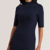 CANDDY Pileli Etek Ucu Bodycon Örme Mini Elbise