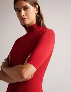 CANDDY Pileli Etek Ucu Bodycon Örme Mini Elbise