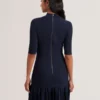 CANDDY Pileli Etek Ucu Bodycon Örme Mini Elbise