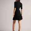 CANDDY Pileli Etek Ucu Bodycon Örme Mini Elbise