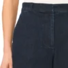 CARINA Koyu Yıkanmış Şık Geniş Paça Kot Pantolon