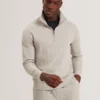 DOUGLES Kablo Desenli Fermuarlı Yakalı Sweatshirt