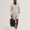 DOUGLES Kablo Desenli Fermuarlı Yakalı Sweatshirt