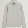 DOUGLES Kablo Desenli Fermuarlı Yakalı Sweatshirt