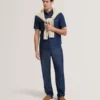 GANMO Bol Kesim Çekip Giyilen Chambray Pantolon