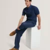 GANMO Bol Kesim Çekip Giyilen Chambray Pantolon