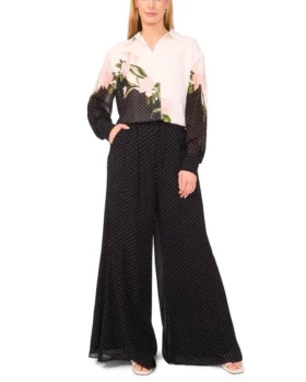GENİŞ PAÇALI TUCK PANTOLON Siyah
