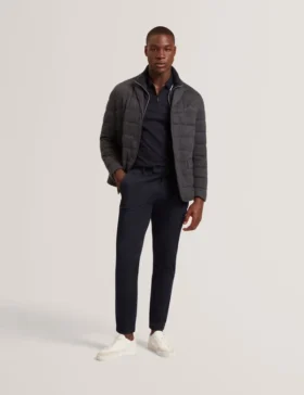 GEROME Yüksek Yaka Astarlı Kapitone Blazer