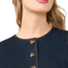 GIA Kolsuz Düğmeli Denim Üst