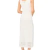 GLORIA Çiçek Desenli File Dantelli Kolsuz Bodycon Elbise