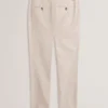 HANDLY Mikro Houndstooth Dar Kesim Pantolon