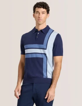INTARSIA KAZAK POLO Sky Captain