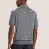INTARSIA SWEATER POLO Castlerock Heather