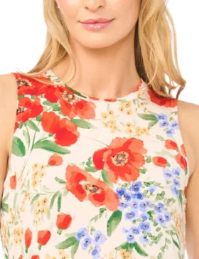 JULIANNE Poppy Desenli Tank Maxi Elbise