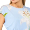 KAITY Zambak Desenli Jersey Bodycon Midi Elbise