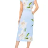 KAITY Zambak Desenli Jersey Bodycon Midi Elbise