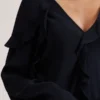 KAYFA Şelale Fırfırlı Uzun Kollu Bluz