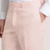 KIŞ Düz Ön Keten Takım Elbise Pantolonu