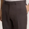 KIŞ Düz Ön Keten Takım Elbise Pantolonu