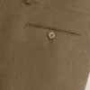 KIŞ Düz Ön Keten Takım Elbise Pantolonu