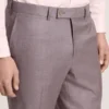 KIŞlık Sharkskin Yün Modern Kesim Takım Elbise Pantolonu
