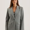 KOA Oversized Balıksırtı Tek Sıralı Blazer
