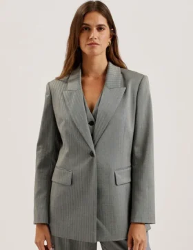 KOA Oversized Balıksırtı Tek Sıralı Blazer