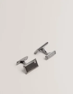 KRISTOL Kristal Detaylı Fırçalanmış Metal Kol Düğmeleri
