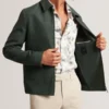 KUMARH Keten Karışımlı Fermuarlı Harrington Ceket
