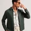 KUMARH Keten Karışımlı Fermuarlı Harrington Ceket