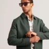 KUMARH Keten Karışımlı Fermuarlı Harrington Ceket