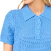 LILAC Açık Örgü Kısa Kollu Polo Gömlek