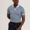 LIRIEN Geometrik Jakarlı Pike Polo Gömlek