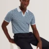 LIRIEN Geometrik Jakarlı Pike Polo Gömlek