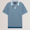 LIRIEN Geometrik Jakarlı Pike Polo Gömlek