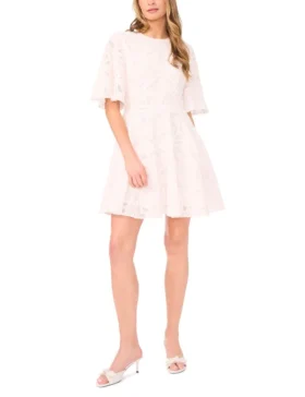 LORI Broderie Anglaise Melek Kollu Mini Elbise