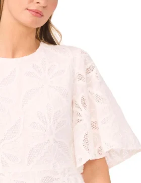 LORI Broderie Anglaise Melek Kollu Mini Elbise