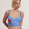 LORIIAA Desenli Balenli Bikini Üstü