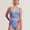 LORIIAA Desenli Balenli Bikini Üstü