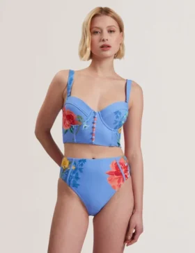 LORIIAA Desenli Balenli Bikini Üstü