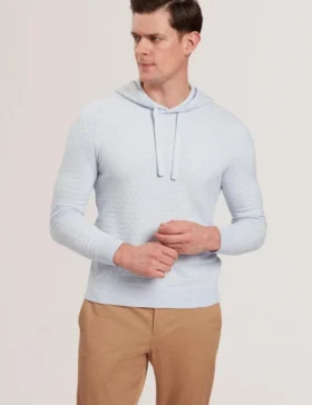 LOULAR Dokulu T Örgü Yün Karışımlı Kapüşonlu Sweatshirt
